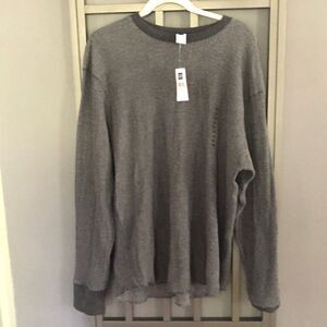 NWT Gap Heathered gray thermal shirt. Size XXL